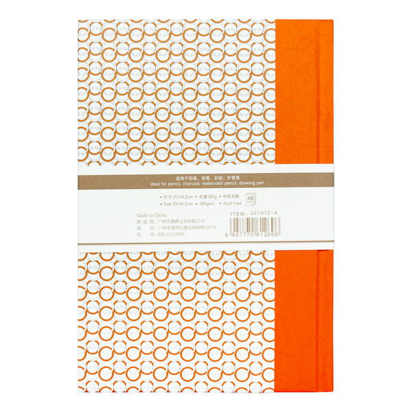 Скетчбук для ескізів Hardbound Stitch, 14,2х21 см, 180 г/м2, 48 л, Potentate 6947770612696 фото