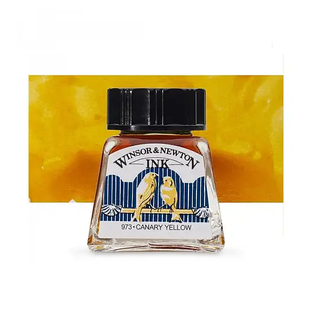 Туш Drawing Inks 14 мл, № 123 Canary Yellow (Канарський жовтий), Winsor&Newton 1005123 фото