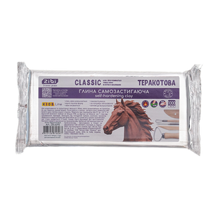 Глина для ліплення самозастигаюча CLASSIC, 1 кг, теракотова, ZIBI 4823126816067 фото